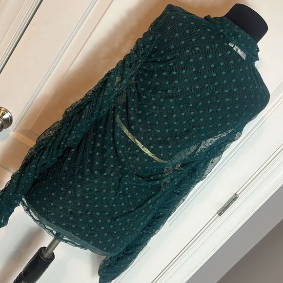 BNWT - STEELE LITA LONG SLEEVE GREEN LACE TOP - XL - Picture 5 of 8
